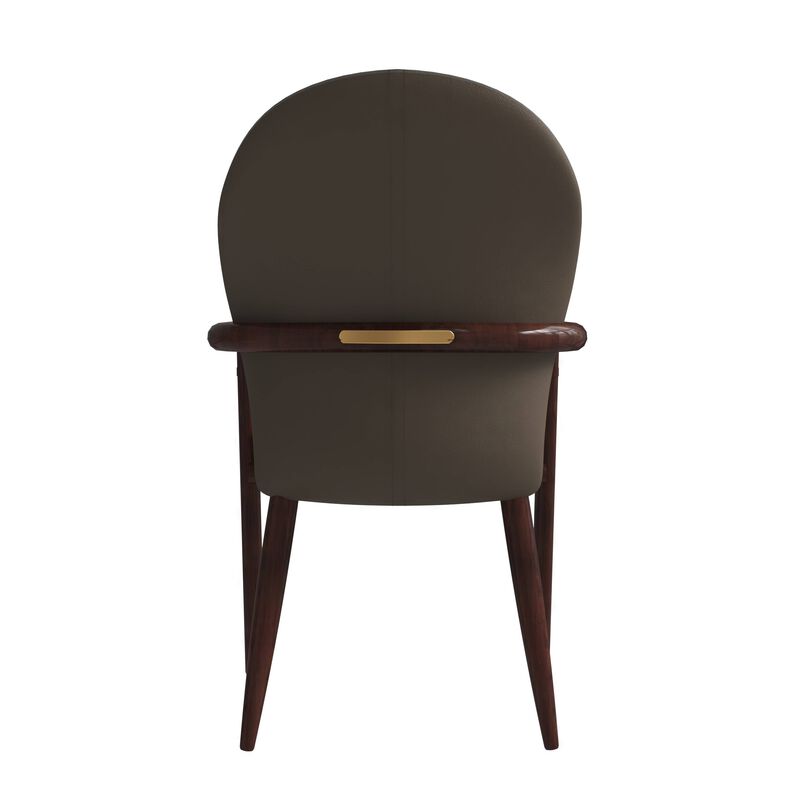 LeisureMod Dining Chair Velvet Fabric Kitchen Chair Ergonomic Armchair with Rubberwood Base and Gold Accents Padded Seat and Back for Modern Home and Office Opaline Series Set of 4