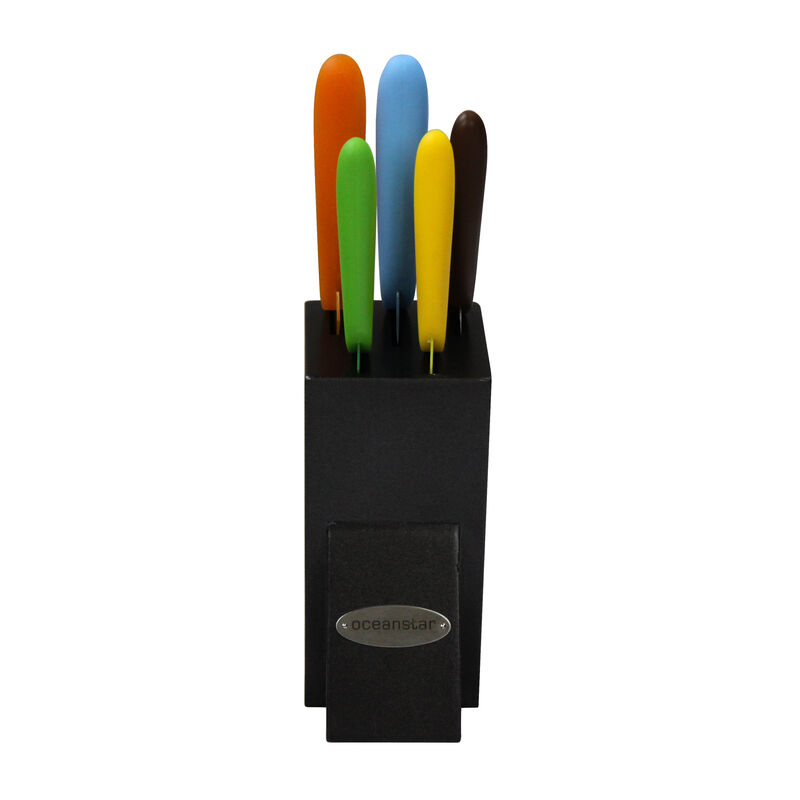 Oceanstar 6-Piece Non-Stick Coating knife set with Block