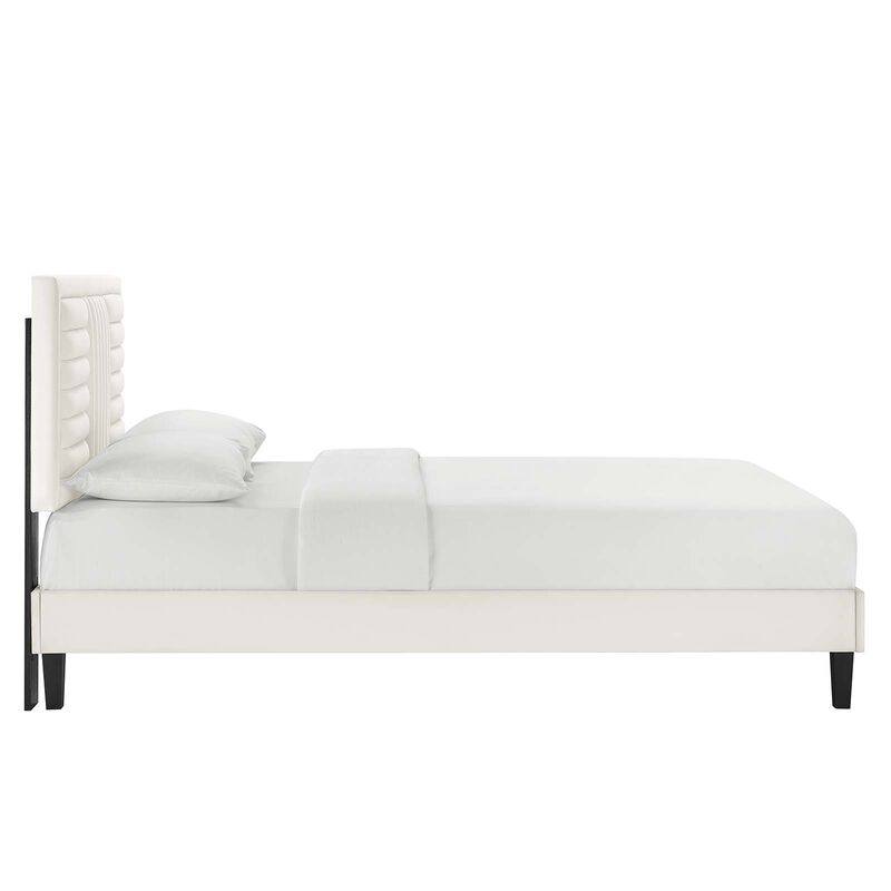 Sofia Channel Tufted Performance Velvet Full Platform Bed image number 4