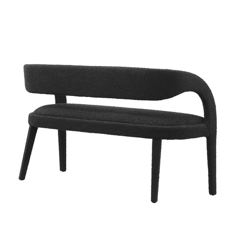 Modway Pinnacle Boucle Fabric Accent Bench in Black image number 5