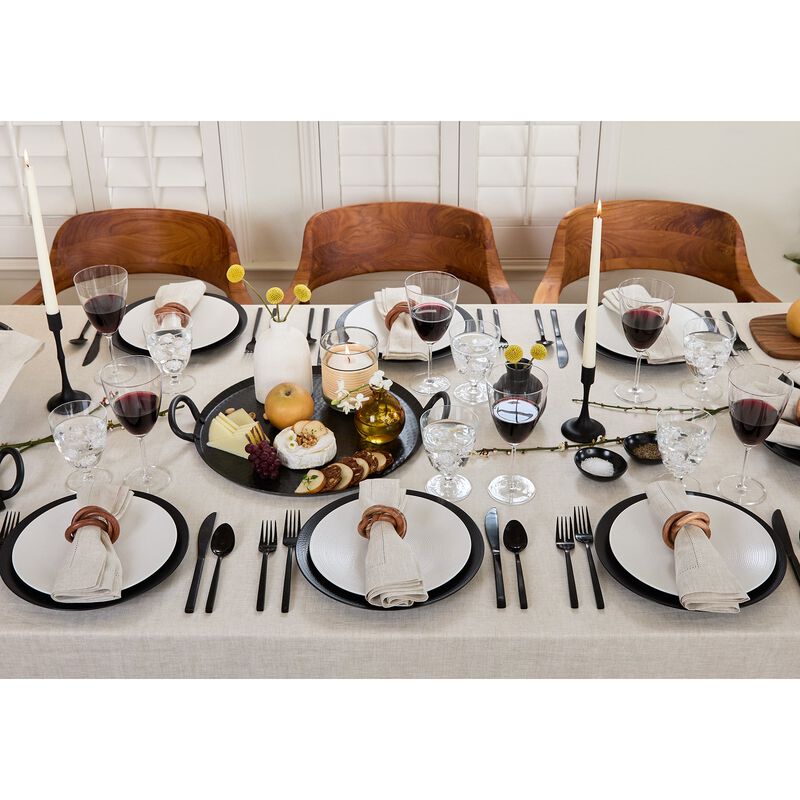 Solino Home Classic Hemstitch 100% Linen Tablecloth &ndash; Handcrafted, Machine Washable, Perfect for Holiday and Everyday Dining