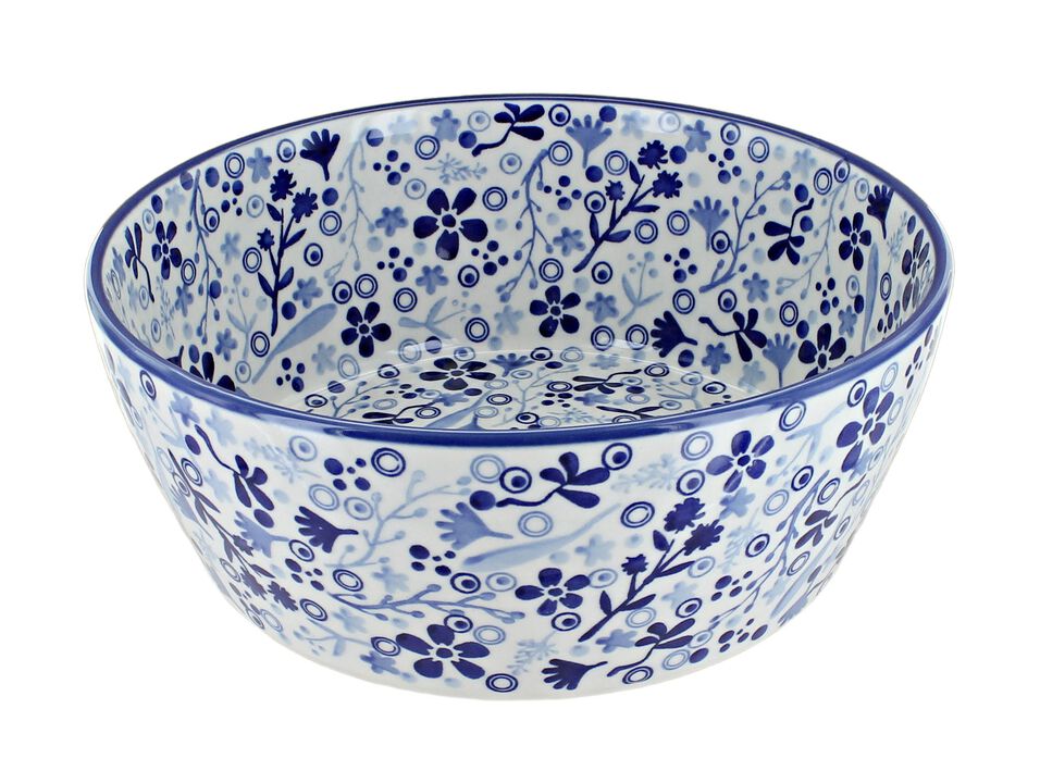 Blue Rose Polish Pottery Darcy Serving Bowl