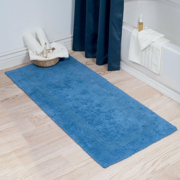Bedford Home  100 Percent Cotton Reversible Long Bath Rug - 24 x 60 in.