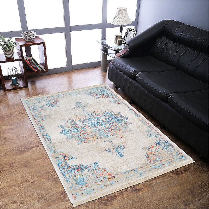 RUGSOTIC CARPETS MACHINE MADE POLYESTER AREA RUGS  - Rectangle Shape, Classic Oriental Traditional  Design, Low Pile Machine Made Area Rugs (M00068) image number 1