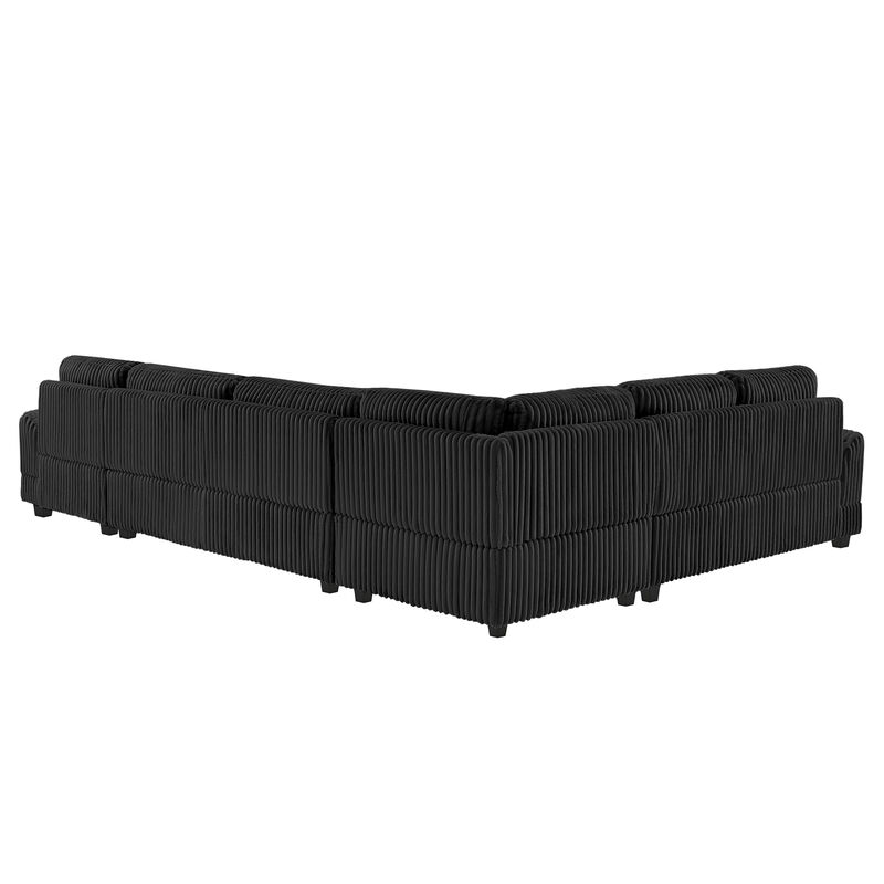 128.35" Oversized Corduroy U-Shaped Sectional Sofa image number 8
