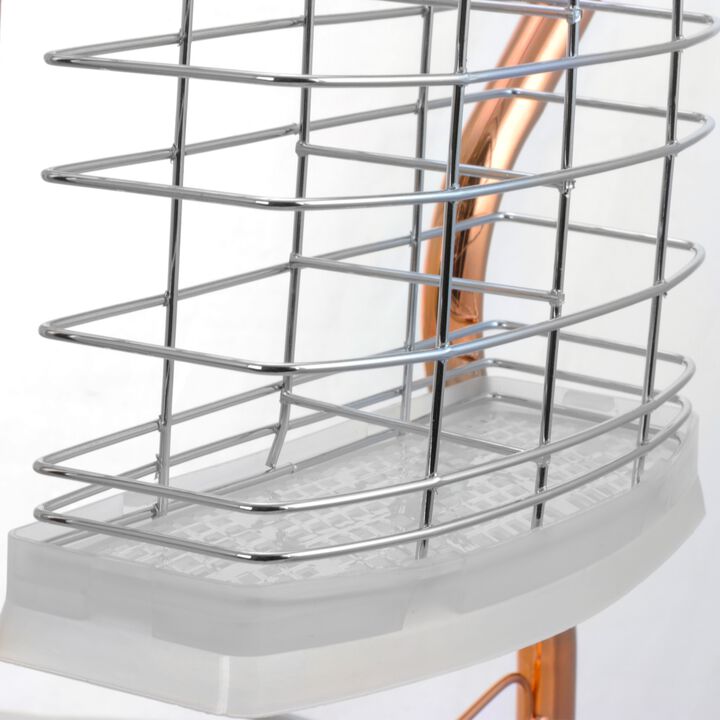 Better Chef 2-Tier 16 in. Chrome Plated Dish Rack in copper