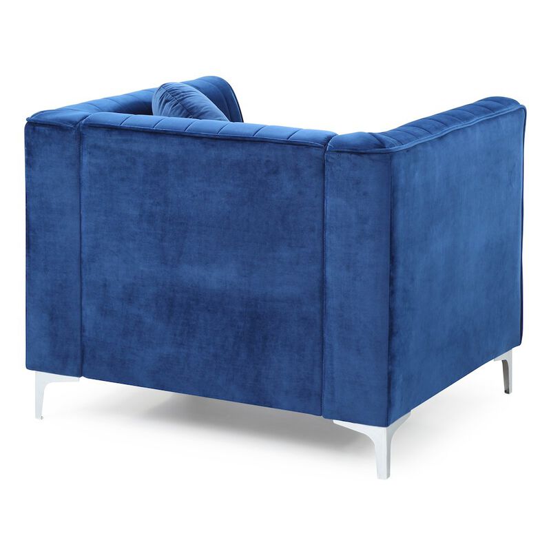 Glory Furniture Delray Accent Chair in Navy Blue Color