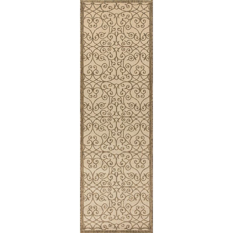 Madrid Vintage Filigree Textured Weave Indoor/Outdoor Area Rug
