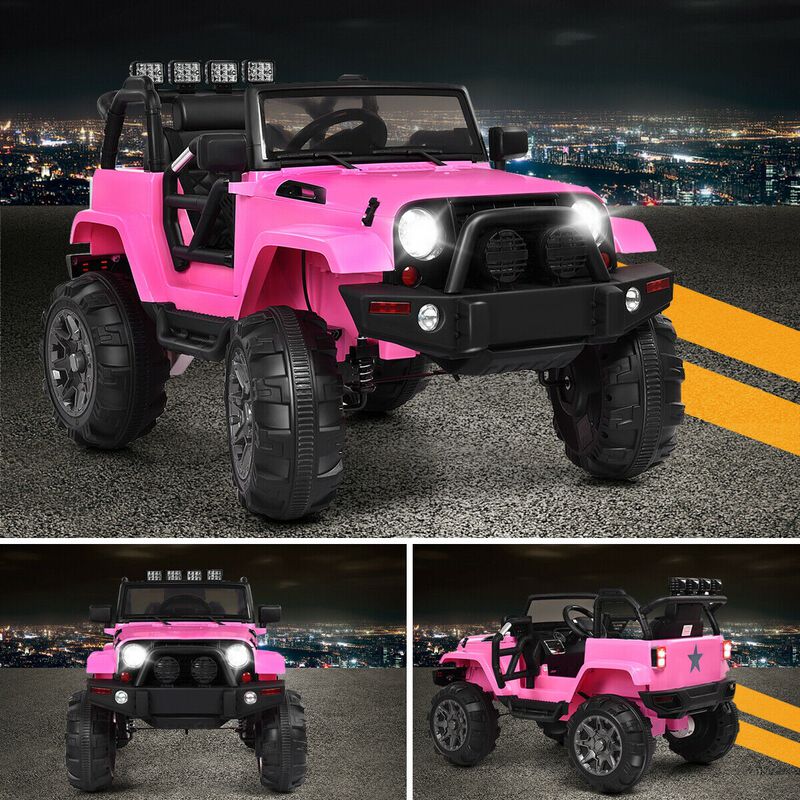 12V Kids Electric Ride-On Truck with Parental Remote and LED Headlights image number 6