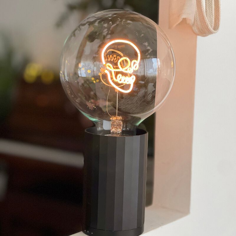 Bulb SKULL Amber with Base Table Lamp PORTABLE Pop image number 2