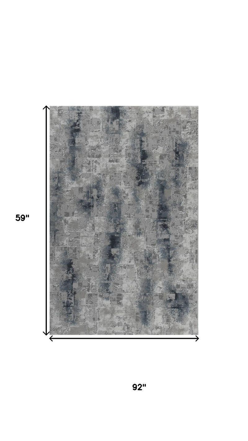 HomeRoots Abstract Distressed Area Rug image number 3