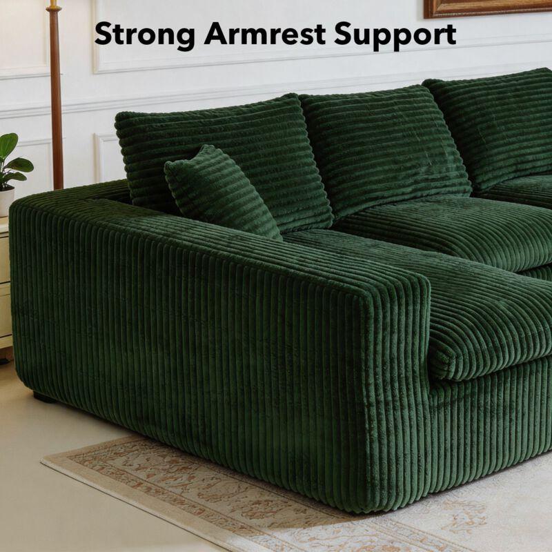 Nespfe Modular U-Shaped Compressed Sectional Sofa image number 2