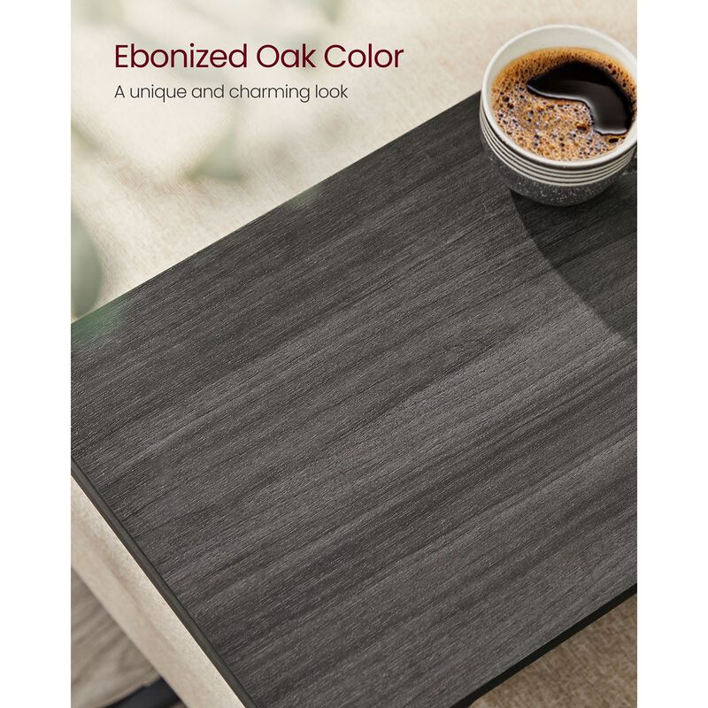 C-Shaped End Table Modern and Space-Saving Design for Easy Access (Set of 2)