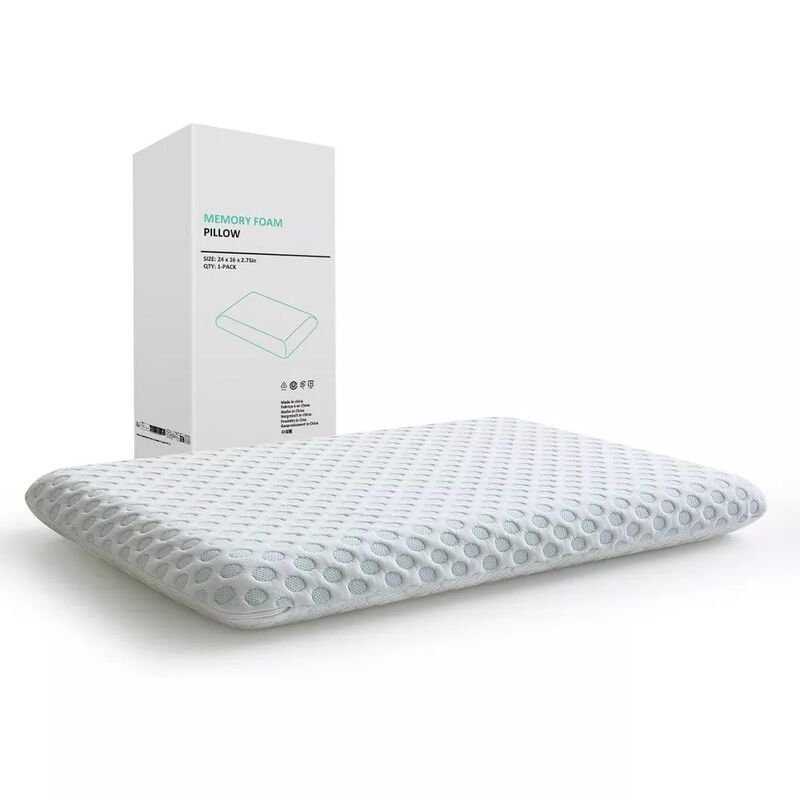 Ultra Thin Pillow for Stomach, Gel Infused Memory Foam Pillow, Cooling Flat, CertiPUR-US Certified image number 0