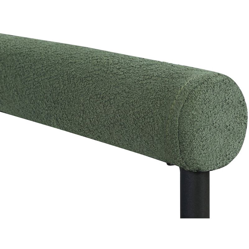 Meridian Furniture Louie Green Boucle Fabric Dining Chair, Set of 2