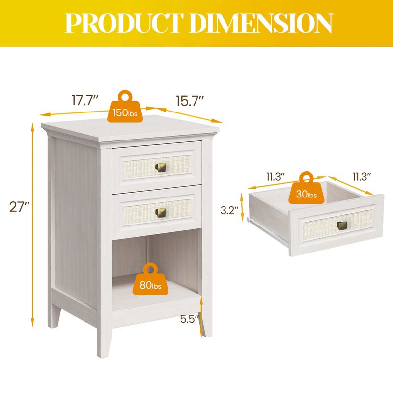 Tuzut 2-Piece Nightstand image number 9