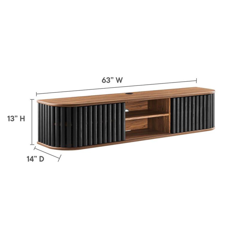 Modway Fortitude 63 Wall-Mounted TV Stand