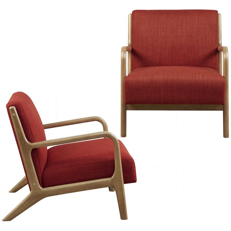 INK+IVY Novak Lounge Chair Set of 2 in Spice