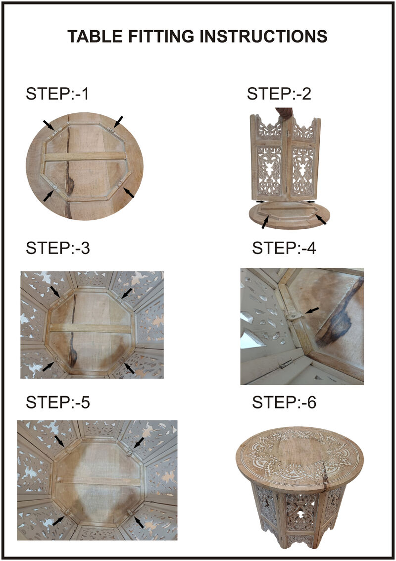 Accent Side Table, 24 Inch Round Top, Mango Wood Floral Cut Out Carved Motifs, Washed White