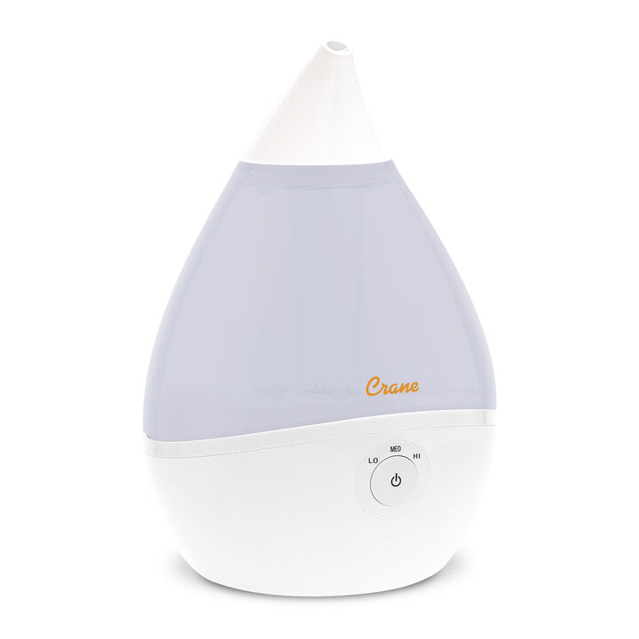 Droplet Cool-Mist Humidifier with Vapor Tray, 0.5. Gal. - White