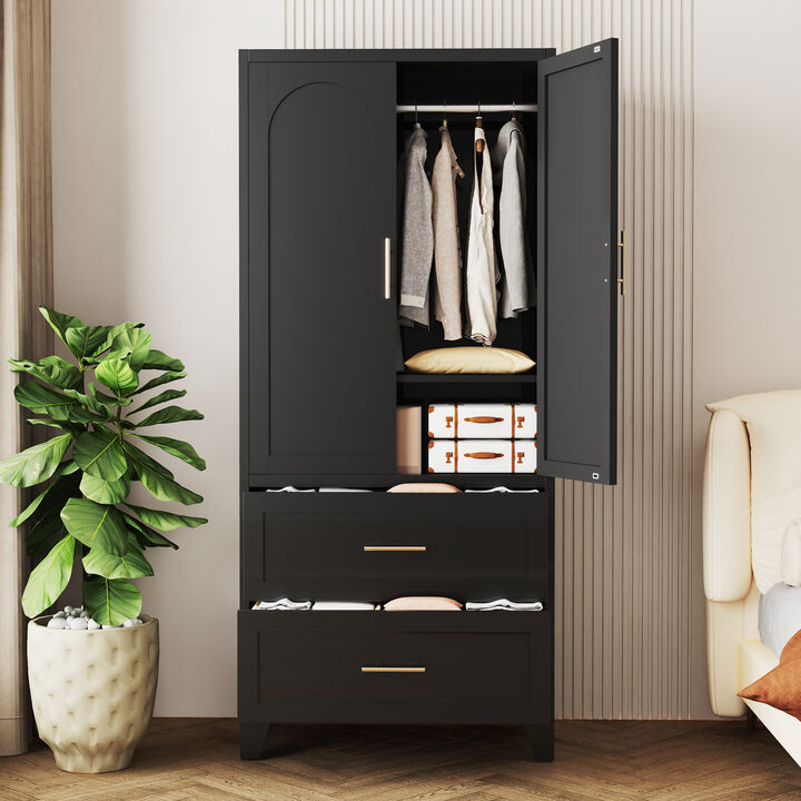 Merax 71-Inch Premium Steel Wardrobe &ndash; Durable, Versatile & Space-Saving Shelf Organization