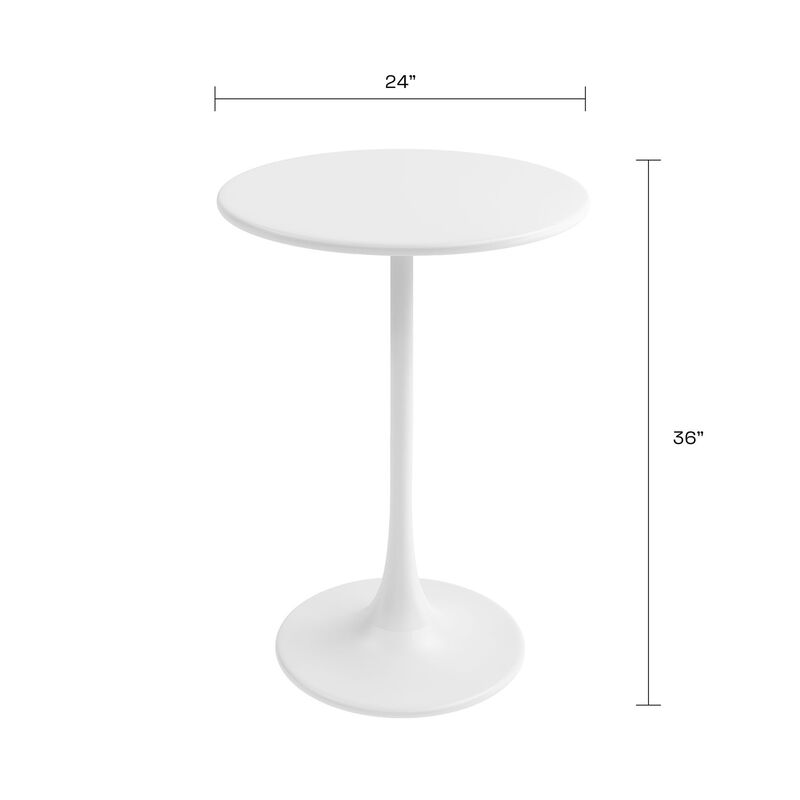 KURV&trade; OUTDOOR & INDOOR ROUND 24" STEEL COUNTER HEIGHT TABLE