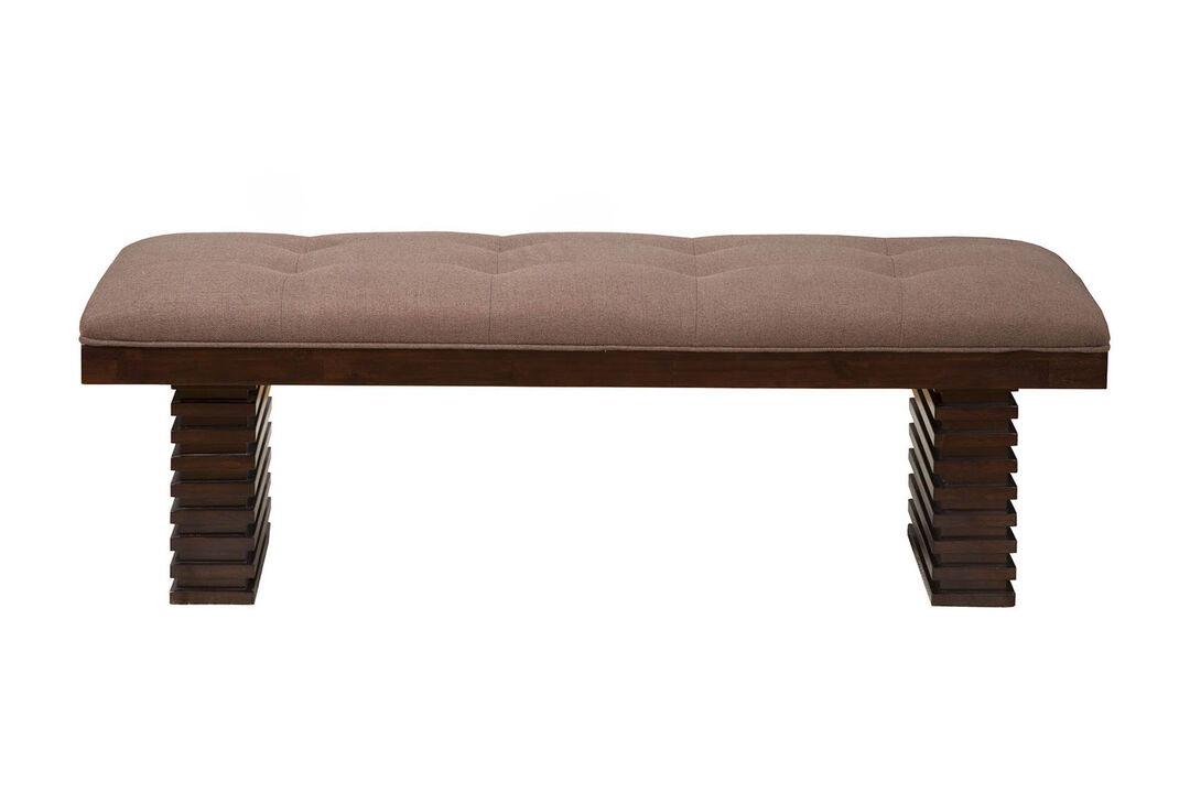 Alpine Furniture Trulinea Upholstered Dining Bench - Dark Espresso