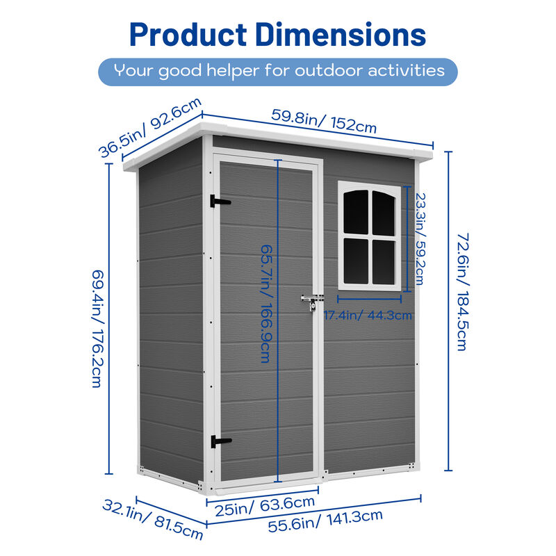 TATEUS Outdoor Storage House image number 5
