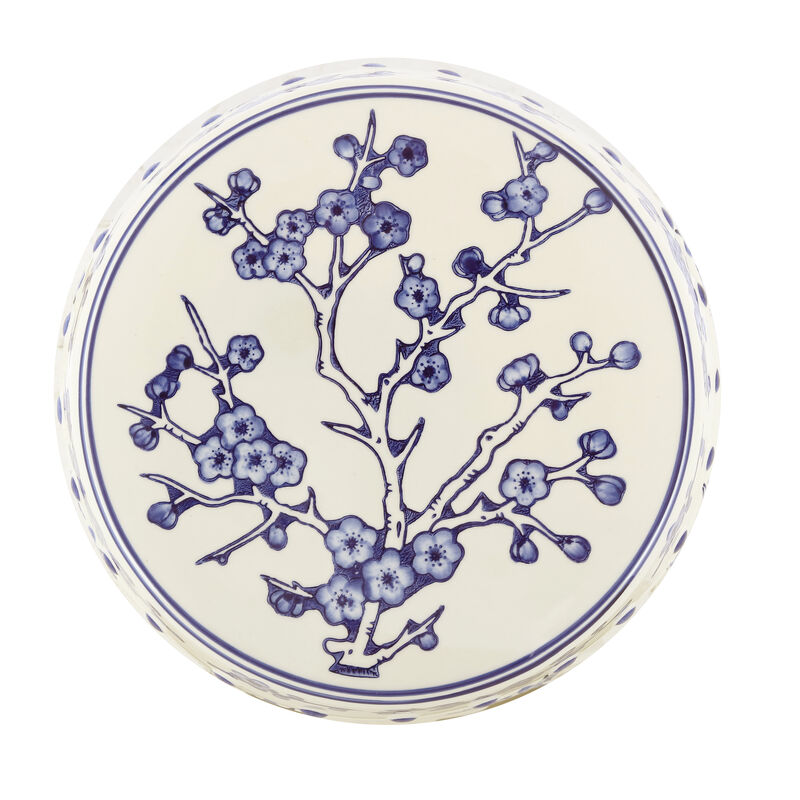 Lucky Coins Chinese Ceramic Drum Garden Stool