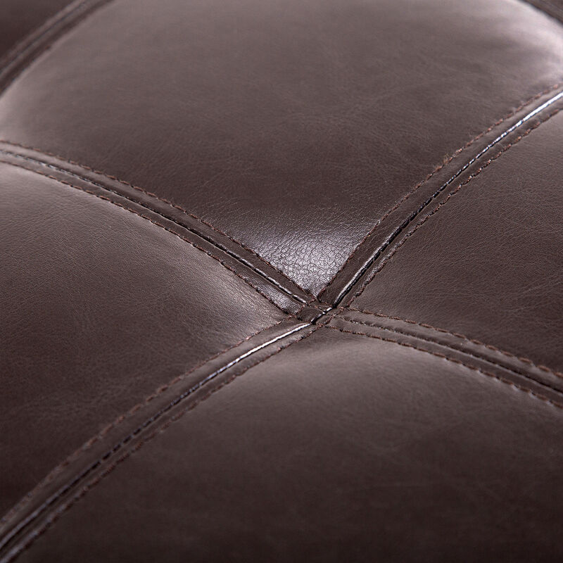 51" Tufted Top Storage Ottoman Bench PU Leather Organizer Chair Footstool Large