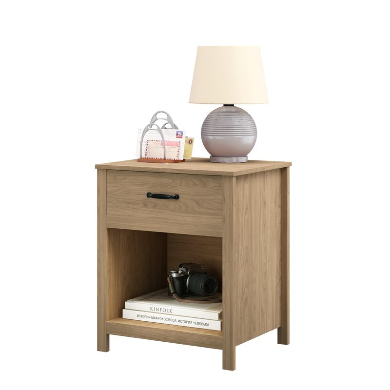 Assembled Wood Nightstand 1-Drawer 1-Shelf image number 0