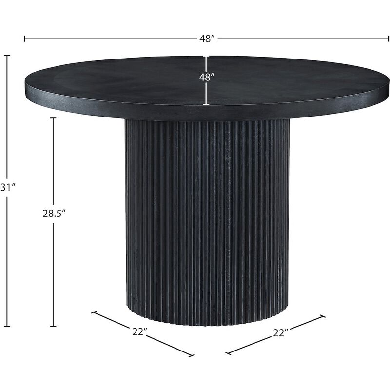 Meridian Furniture Belinda Black Oak Veneer Dining Table