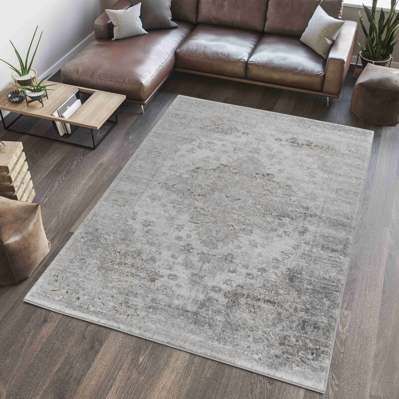 Rug Branch Amina Traditional Oriental Brown Grey Indoor Area Rug