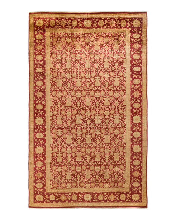 Eclectic, One-of-a-Kind Hand-Knotted Area Rug  - Red, 9' 1" x 15' 4"