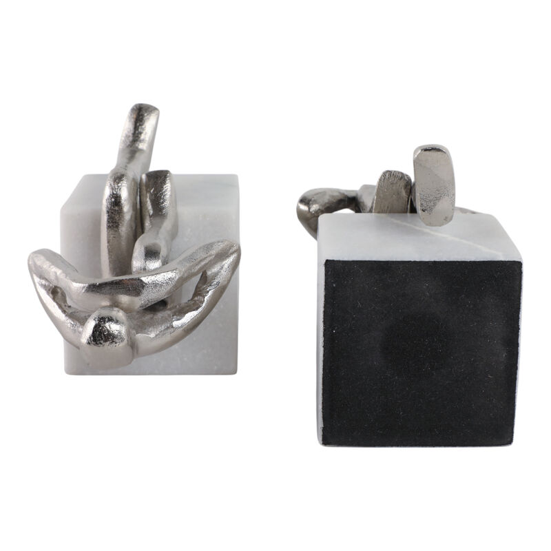 Metal/Marble S/2 Bookends image number 4