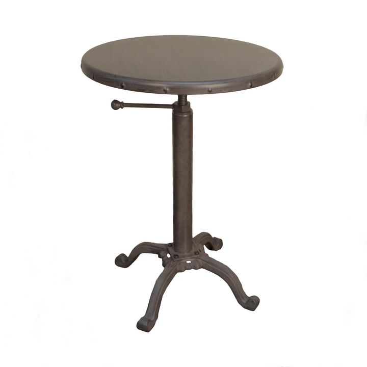 Homezia 22" Industrial And Inustrial Iron Round End Table