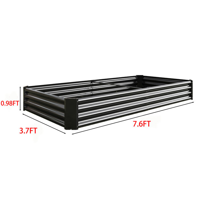 Raised Garden Bed Kit Metal Planter for Flowers Vegetables and Herbs