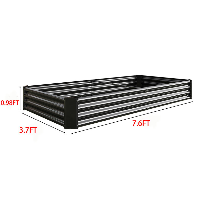 Raised Garden Bed Kit Metal Planter for Flowers Vegetables and Herbs