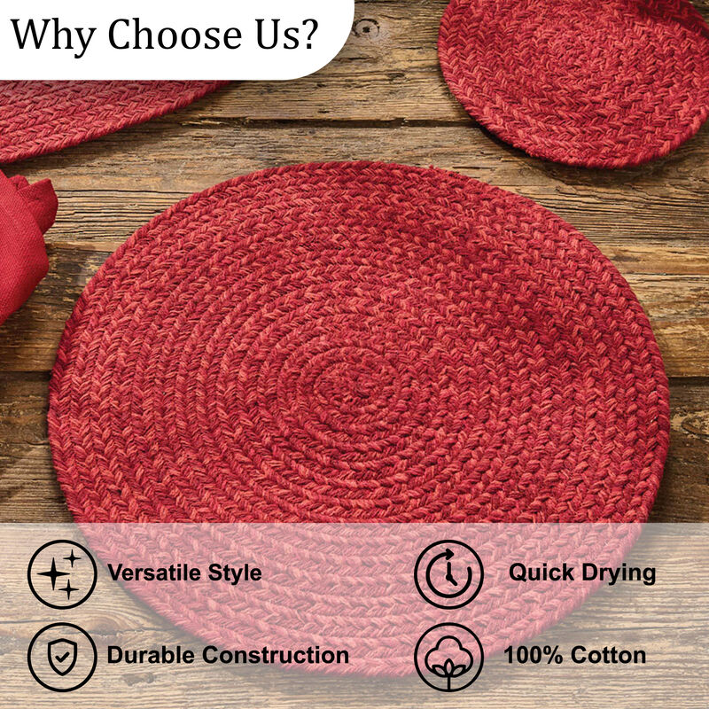 Park Designs Pepper Spice Bin Braided Placemat Set of 4