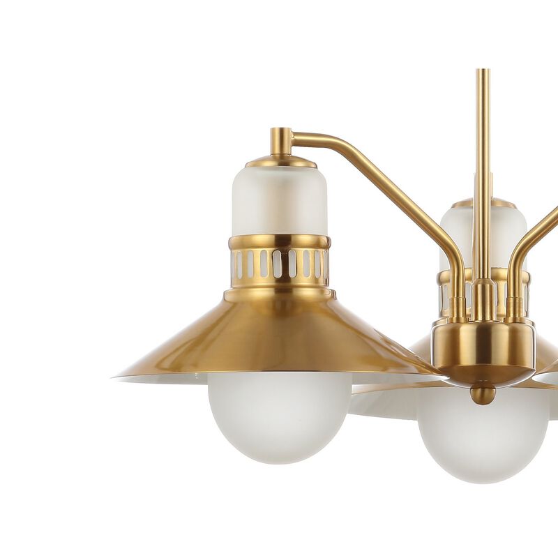 Colin Adjustable Iron/Glass Retro Hurricane LED Chandelier