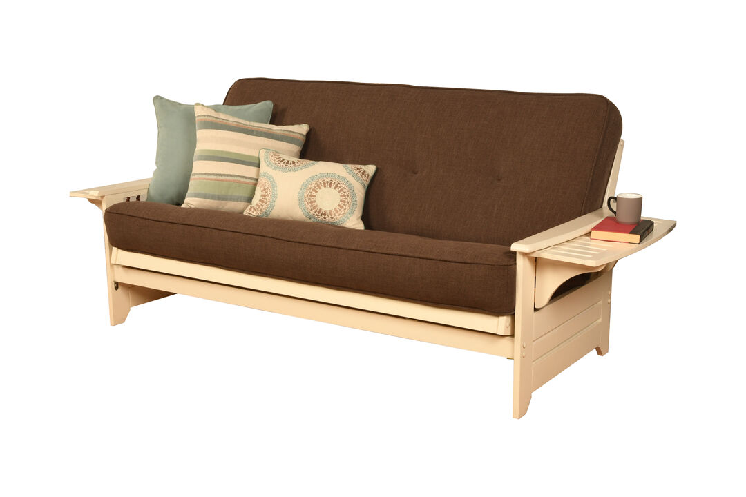 Phoenix Frame in Antique White Finish includes Linen Cocoa Mattress