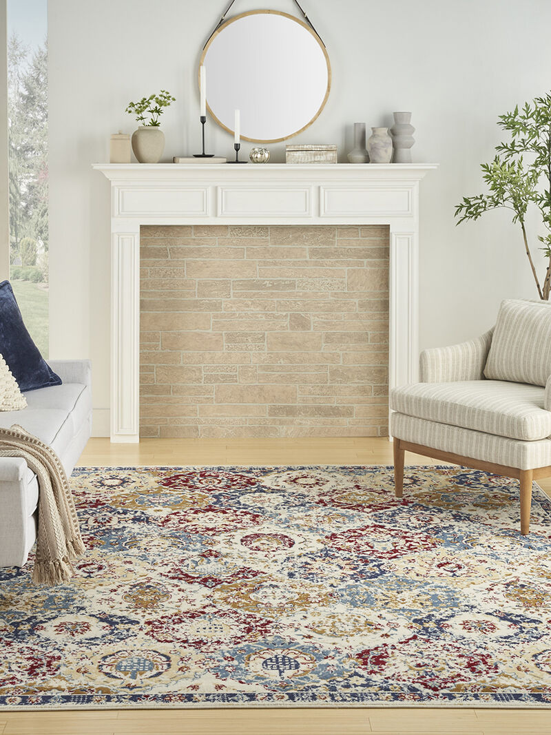 Grafix GRF31 Turquoise/Multicolor 8'6" x 12' Rug image number 8