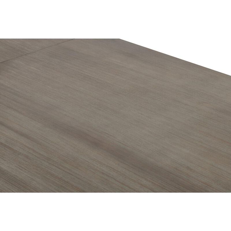 7 Piece Dining Set Extendable w/18"Center Leaf Extension & 6 Ladder-Back Chairs in Dark Grey Linen image number 3