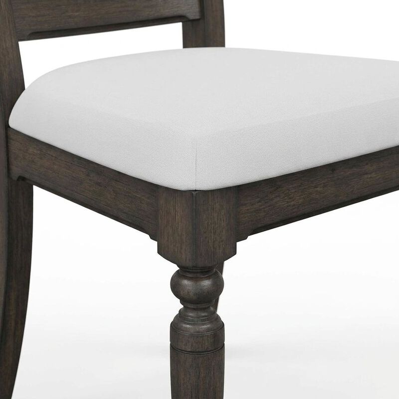 FurniFact Solid Hardwood Ladder Back Dining Chair for Kitchen Dining Room, Set of 2 image number 6