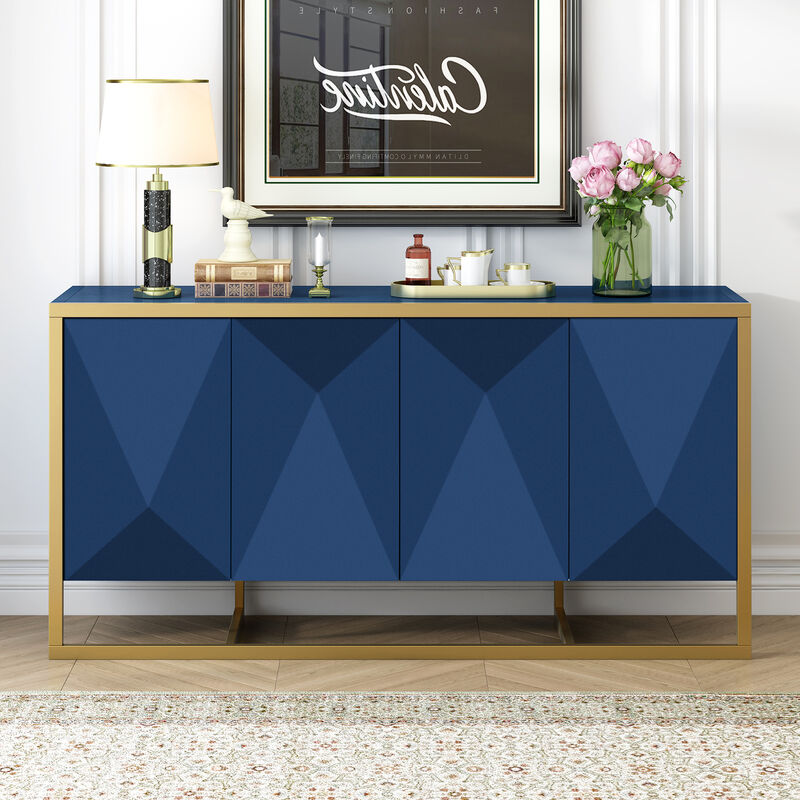 Merax Modern Sideboard Cabinet with Metal Legs