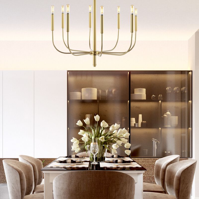 Amoros Modern Mid Century Iron LED Chandelier