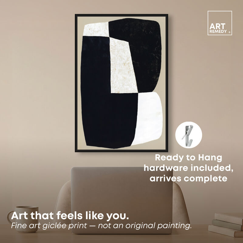 Bone Intersect I Abstract Canvas Print by Art Remedy image number 1