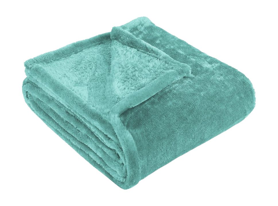 HomeRoots Fleece Plush Throw Blanket