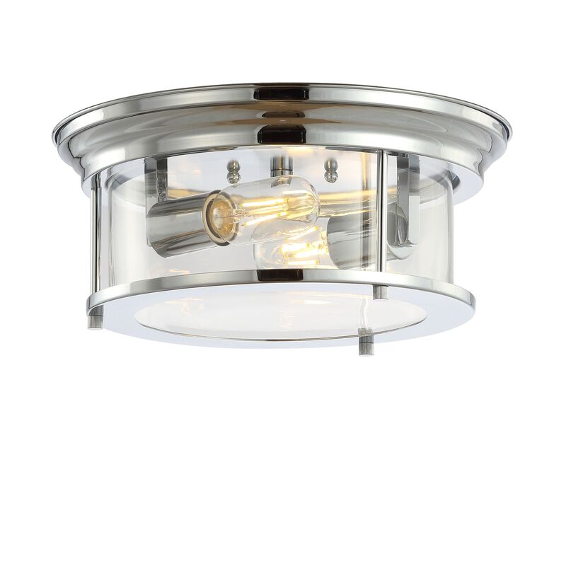 Lauren Metal/Glass LED Flush Mount