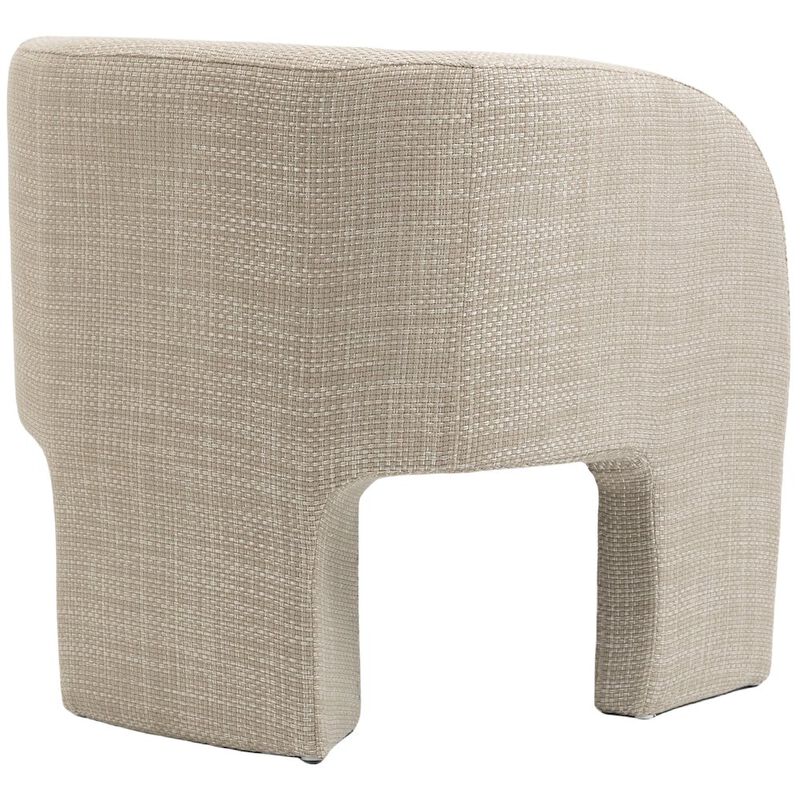 Meridian Furniture Sawyer Beige Weaved Polyester Fabric Accent Chair